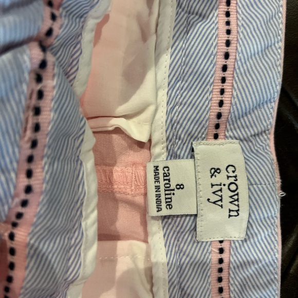 Crown & Ivy three pair of women’s shorts Caroline cut size 8 tan are NWT - Picture 6 of 10